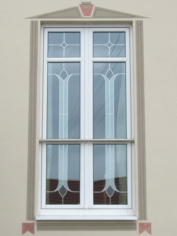 perfecta Fenster mit Wandmalerei